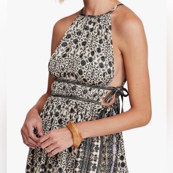 Free People Mid Summers Day Open Tie Side Sleeveless Tunic Top Size Medium - Picture 2 of 7